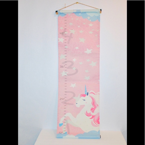 CANVAS UNICORN GROWTH CHART HANGING NWT - Picture 8 of 14